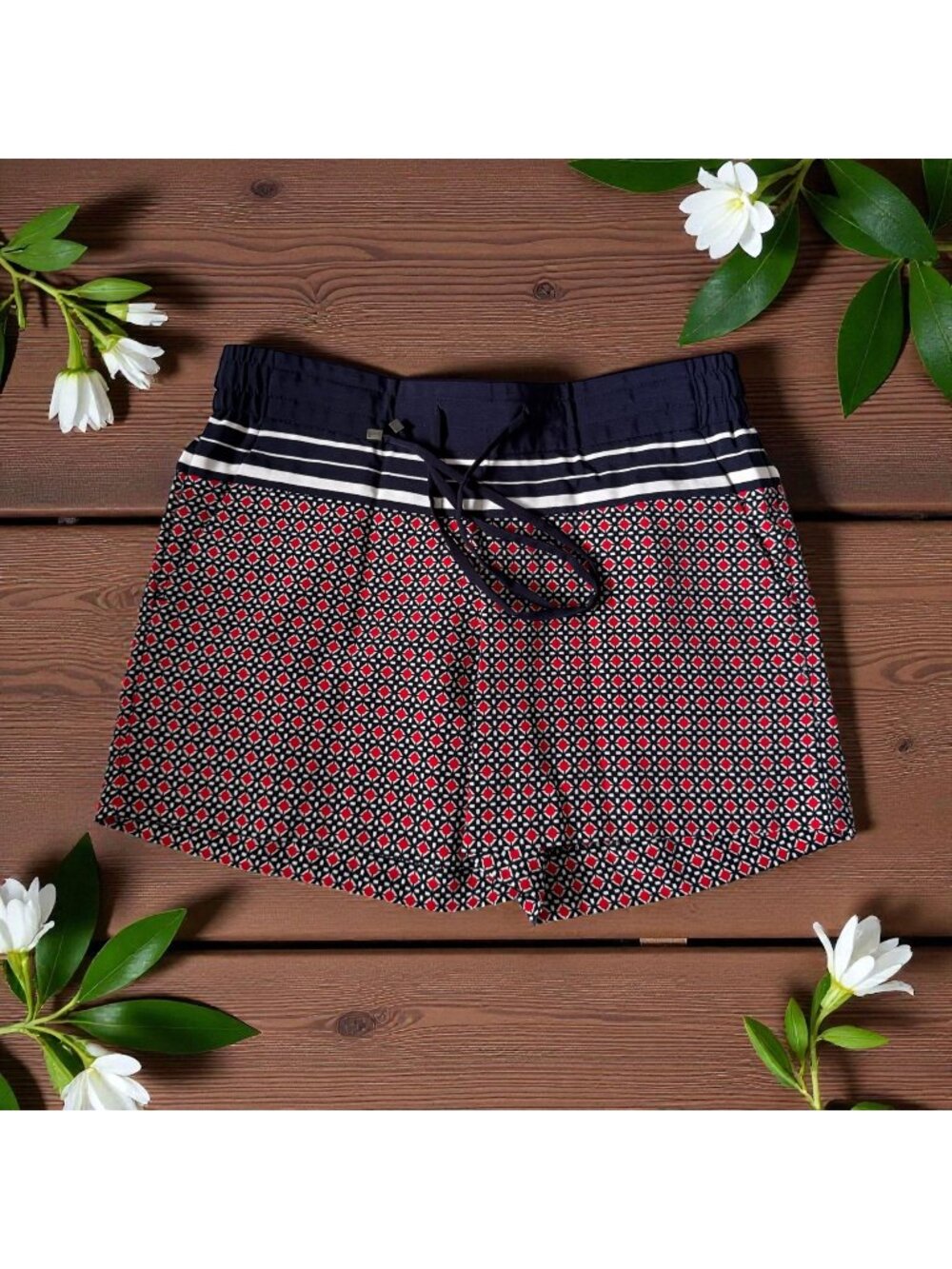 THE LIMITED Red Blue Casual Drawstring Shorts Size XS